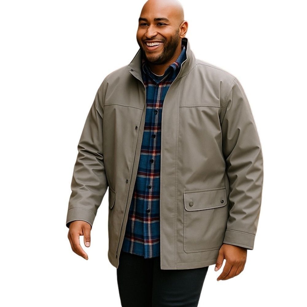 Tommy Hilfiger Men’s Funnel Neck Button Up Field Coat Size 2XL